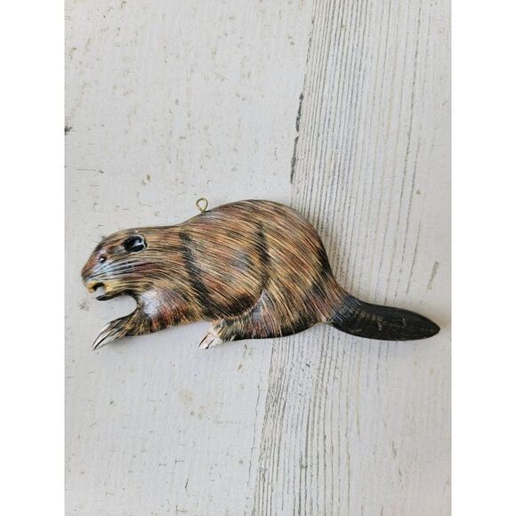 Beaver animal zoo lake ornament Xmas decor - Picture 1 of 5